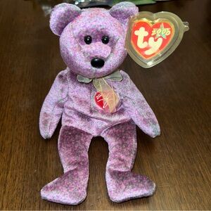 Ty Lavender and Pink Plush Bear